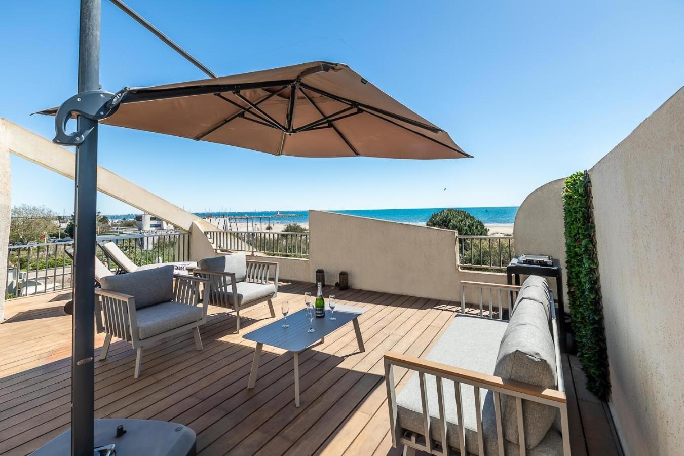 Suite Terrasse Xxl - Front De Mer - Parking - Ambiance Plage Ла-Гранд-Мот Экстерьер фото